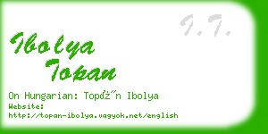 ibolya topan business card
